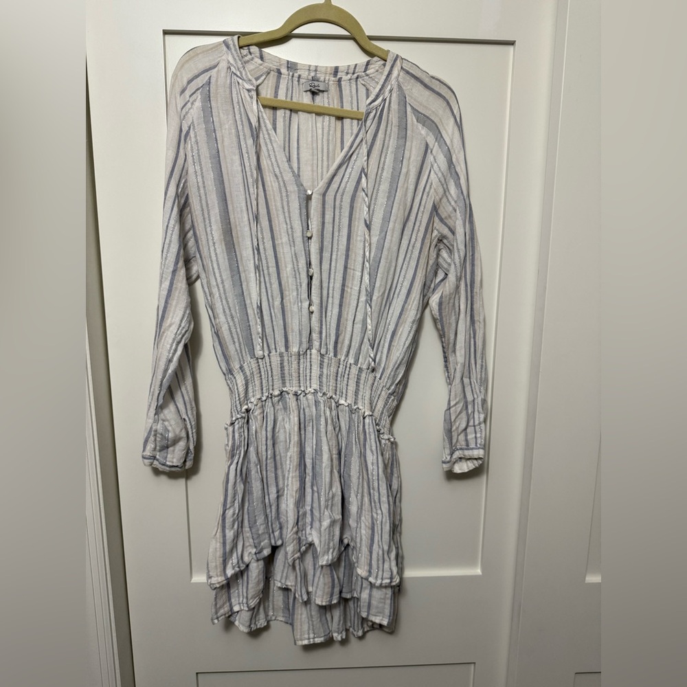 Rails Blue and White Striped Dress